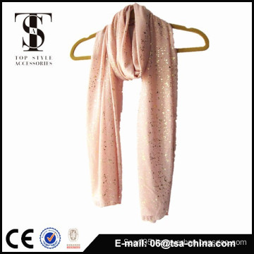 Hot Stamping Scarf High quality beautiful Gold Foil jersey scarf